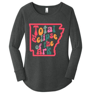 Solar Eclipse Arkansas Map Women's Perfect Tri Tunic Long Sleeve Shirt