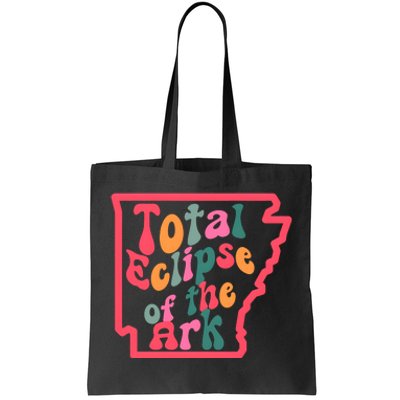 Solar Eclipse Arkansas Map Tote Bag