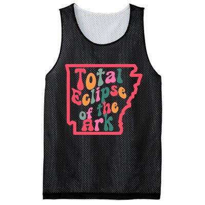 Solar Eclipse Arkansas Map Mesh Reversible Basketball Jersey Tank