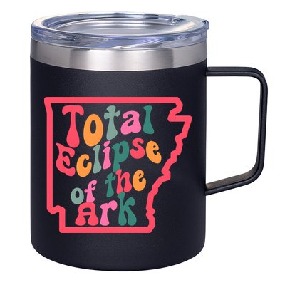 Solar Eclipse Arkansas Map 12oz Stainless Steel Coffee Mug
