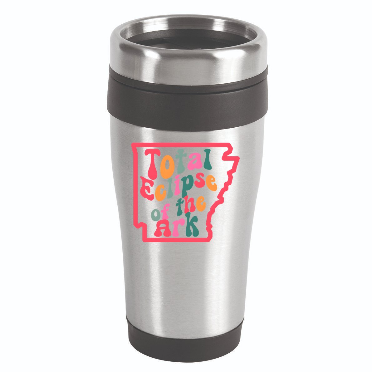 Solar Eclipse Arkansas Map 16oz Travel Tumbler
