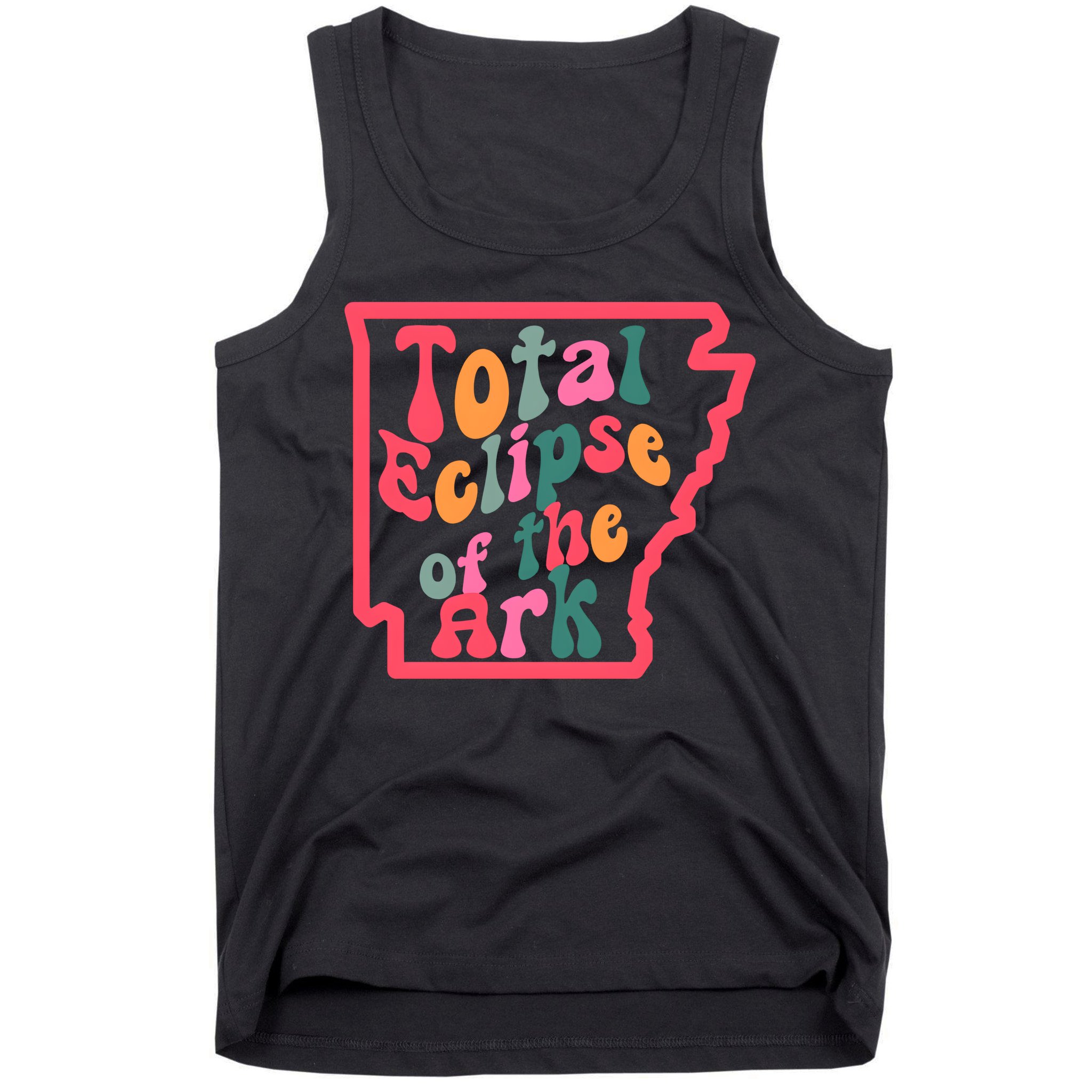 Solar Eclipse Arkansas Map Tank Top