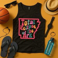 Solar Eclipse Arkansas Map Tank Top