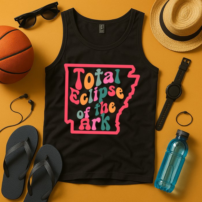 Solar Eclipse Arkansas Map Tank Top