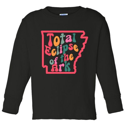 Solar Eclipse Arkansas Map Toddler Long Sleeve Shirt