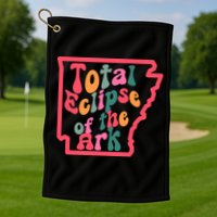 Solar Eclipse Arkansas Map Golf Towel
