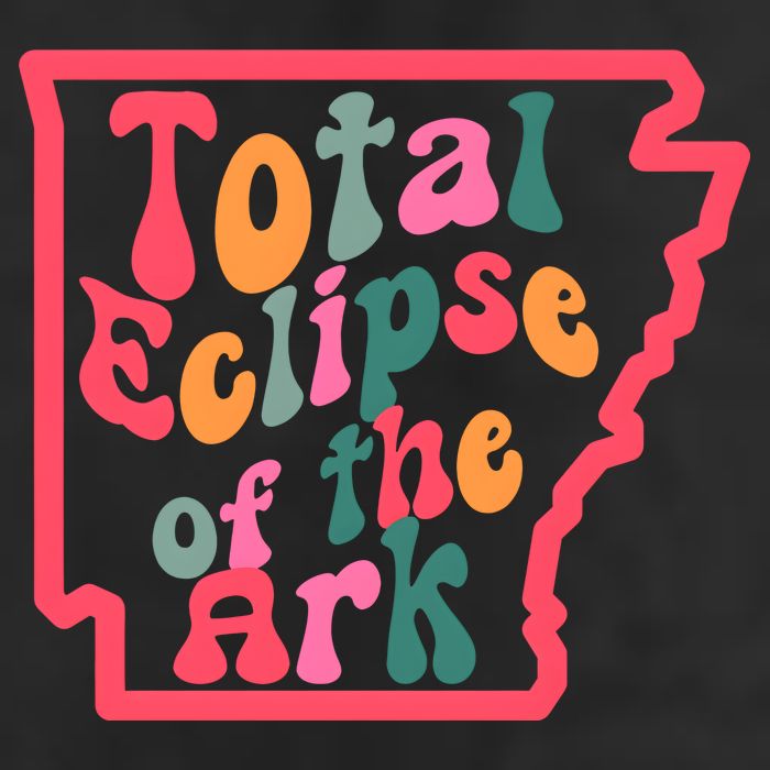 Solar Eclipse Arkansas Map Golf Towel