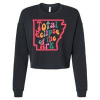 Solar Eclipse Arkansas Map Cropped Pullover Crew