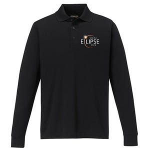 Solar Eclipse April 8 2024 Eclipse Party 2024 Souvenir Performance Long Sleeve Polo