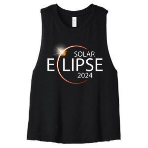 Solar Eclipse April 8 2024 Eclipse Party 2024 Souvenir Women's Racerback Cropped Tank