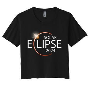 Solar Eclipse April 8 2024 Eclipse Party 2024 Souvenir Women's Crop Top Tee