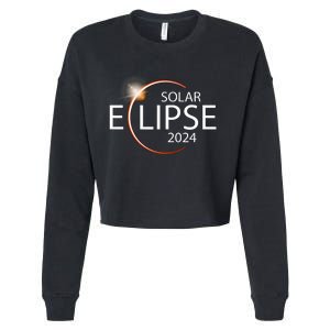 Solar Eclipse April 8 2024 Eclipse Party 2024 Souvenir Cropped Pullover Crew