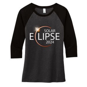 Solar Eclipse April 8 2024 Eclipse Party 2024 Souvenir Women's Tri-Blend 3/4-Sleeve Raglan Shirt