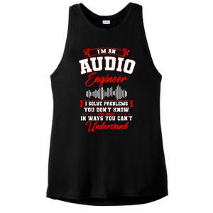 Sound Engineer Audio Recording Editor Ladies PosiCharge Tri-Blend Wicking Tank