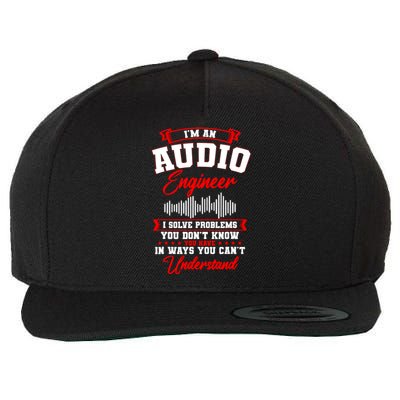 Sound Engineer Audio Recording Editor Wool Snapback Cap