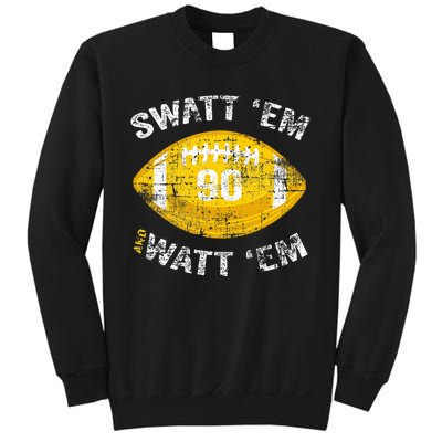 Swatt ‘Em And Watt ‘Em Football Vintage Sweatshirt