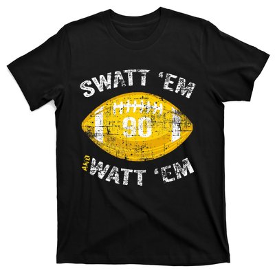 Swatt ‘Em And Watt ‘Em Football Vintage T-Shirt