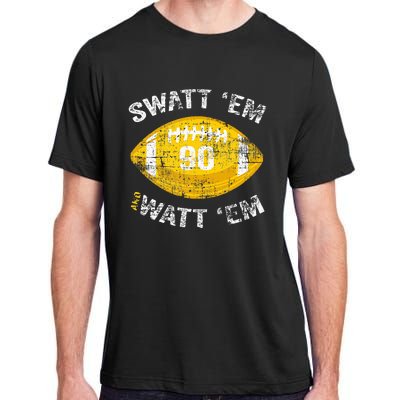 Swatt ‘Em And Watt ‘Em Football Vintage Adult ChromaSoft Performance T-Shirt