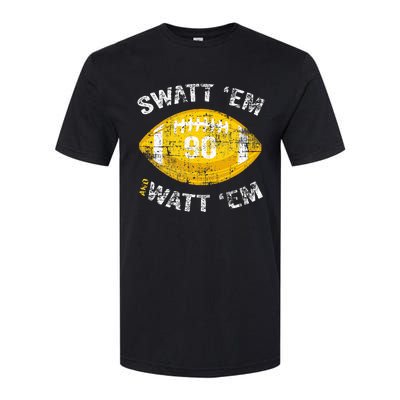 Swatt ‘Em And Watt ‘Em Football Vintage Softstyle® CVC T-Shirt