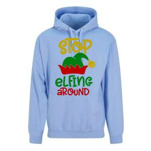 Stop Elfing Around Christmas Elf Funny Novelty Holiday Item Meaningful Gift Unisex Surf Hoodie