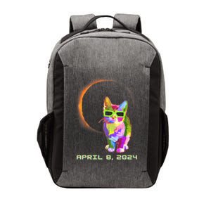 Solar Eclipse April 8 2024 Cat Wearing Eclipse Glasses Vector Backpack