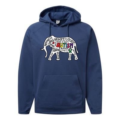 Strang Elephant Autism Awareness Performance Fleece Hoodie