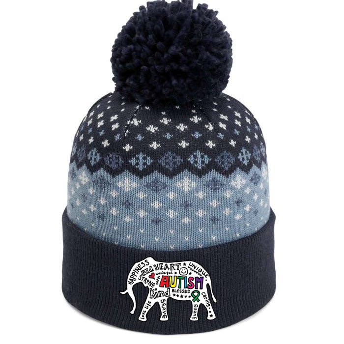 Strang Elephant Autism Awareness The Baniff Cuffed Pom Beanie