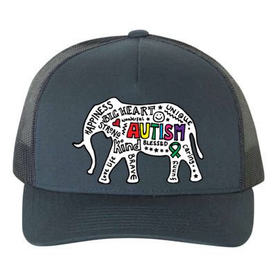 Strang Elephant Autism Awareness Yupoong Adult 5-Panel Trucker Hat