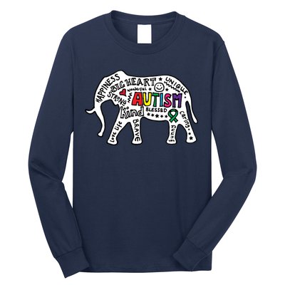 Strang Elephant Autism Awareness Long Sleeve Shirt