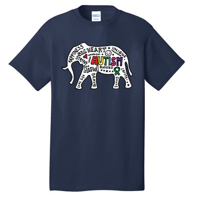 Strang Elephant Autism Awareness Tall T-Shirt