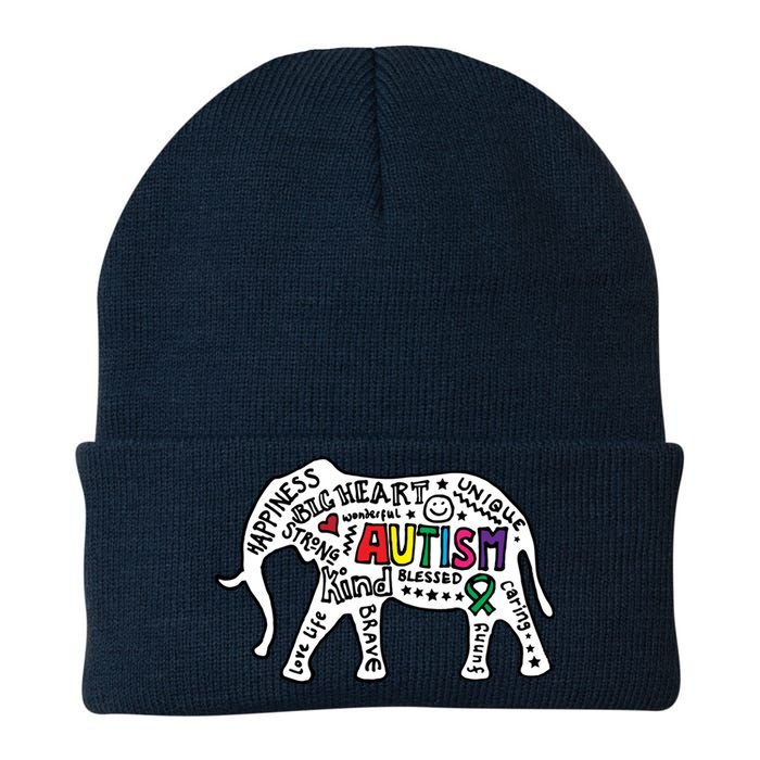 Strang Elephant Autism Awareness Knit Cap Winter Beanie