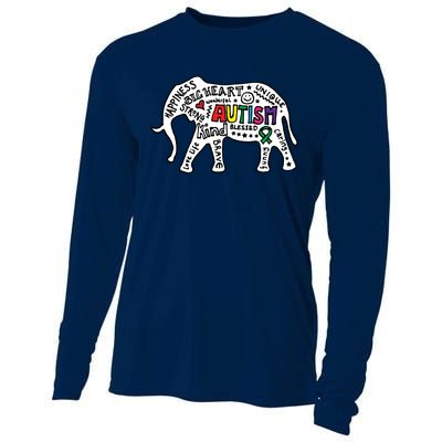 Strang Elephant Autism Awareness Cooling Performance Long Sleeve Crew