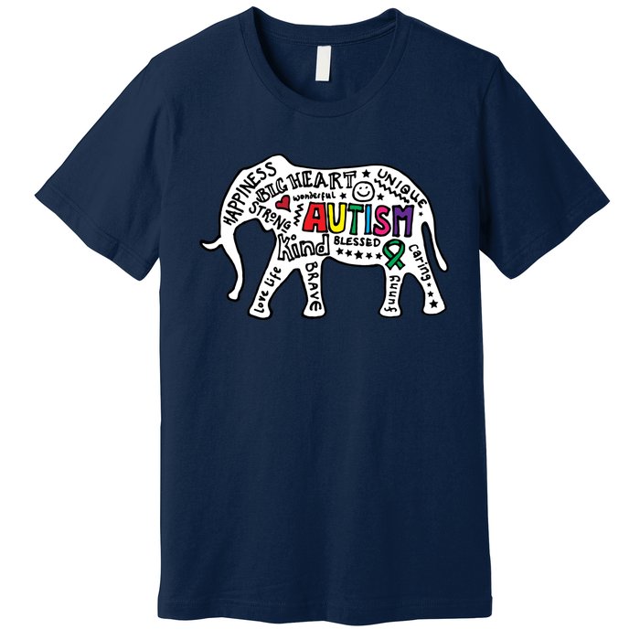 Strang Elephant Autism Awareness Premium T-Shirt