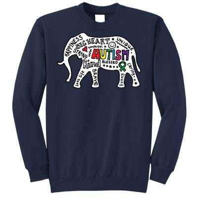 Strang Elephant Autism Awareness Tall Sweatshirt