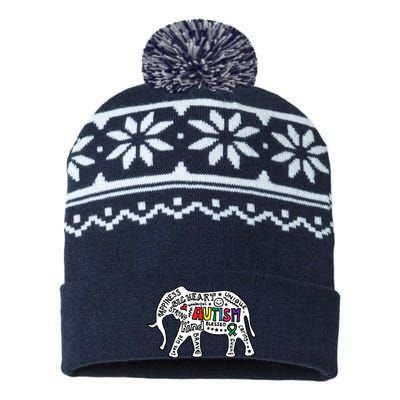 Strang Elephant Autism Awareness USA-Made Snowflake Beanie