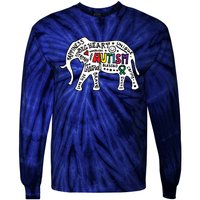 Strang Elephant Autism Awareness Tie-Dye Long Sleeve Shirt