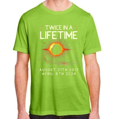 Solar Eclipse Astronomy Twice In Lifetime 2024 Solar Eclipse Adult ChromaSoft Performance T-Shirt