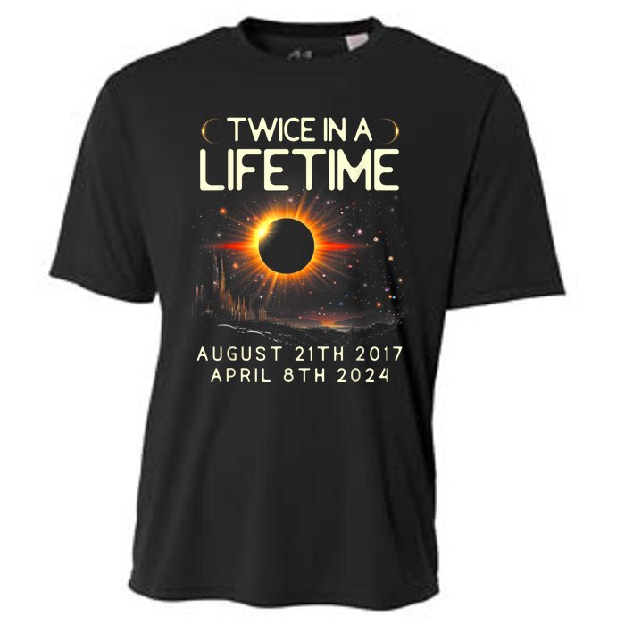 Solar Eclipse Astronomy Twice In Lifetime 2024 Solar Eclipse Cooling Performance Crew T-Shirt