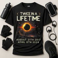 Solar Eclipse Astronomy Twice In Lifetime 2024 Solar Eclipse Cooling Performance Crew T-Shirt