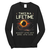 Solar Eclipse Astronomy Twice In Lifetime 2024 Solar Eclipse Long Sleeve Shirt