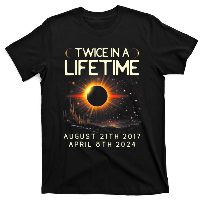 Solar Eclipse Astronomy Twice In Lifetime 2024 Solar Eclipse T-Shirt