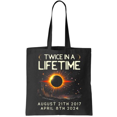 Solar Eclipse Astronomy Twice In Lifetime 2024 Solar Eclipse Tote Bag
