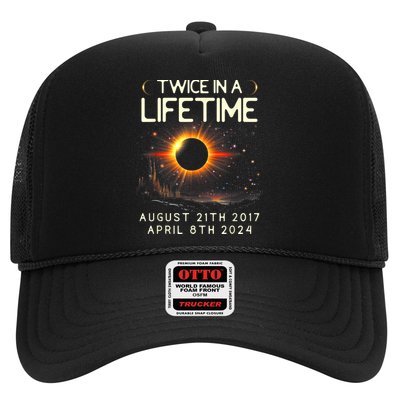 Solar Eclipse Astronomy Twice In Lifetime 2024 Solar Eclipse Trucker Hat