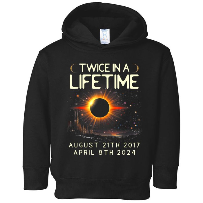 Solar Eclipse Astronomy Twice In Lifetime 2024 Solar Eclipse Toddler Hoodie