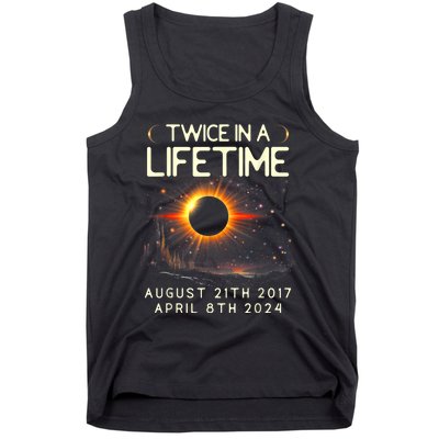 Solar Eclipse Astronomy Twice In Lifetime 2024 Solar Eclipse Tank Top