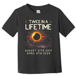 Solar Eclipse Astronomy Twice In Lifetime 2024 Solar Eclipse Toddler T-Shirt