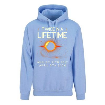 Solar Eclipse Astronomy Twice In Lifetime 2024 Solar Eclipse Unisex Surf Hoodie