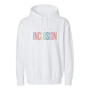 Special Education Autism Awareness Teacher Inclusion Matters Cute Gift Garment-Dyed Fleece Hoodie