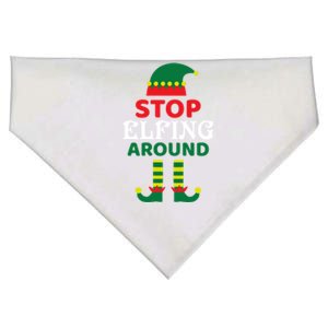 Stop Elfing Around Gift USA-Made Doggie Bandana