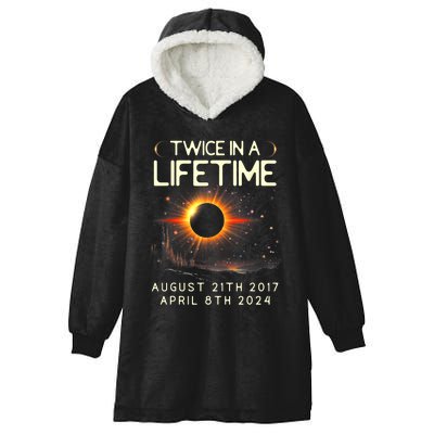 Solar Eclipse Astronomy Twice In Lifetime 2024 Solar Eclipse Hooded Wearable Blanket